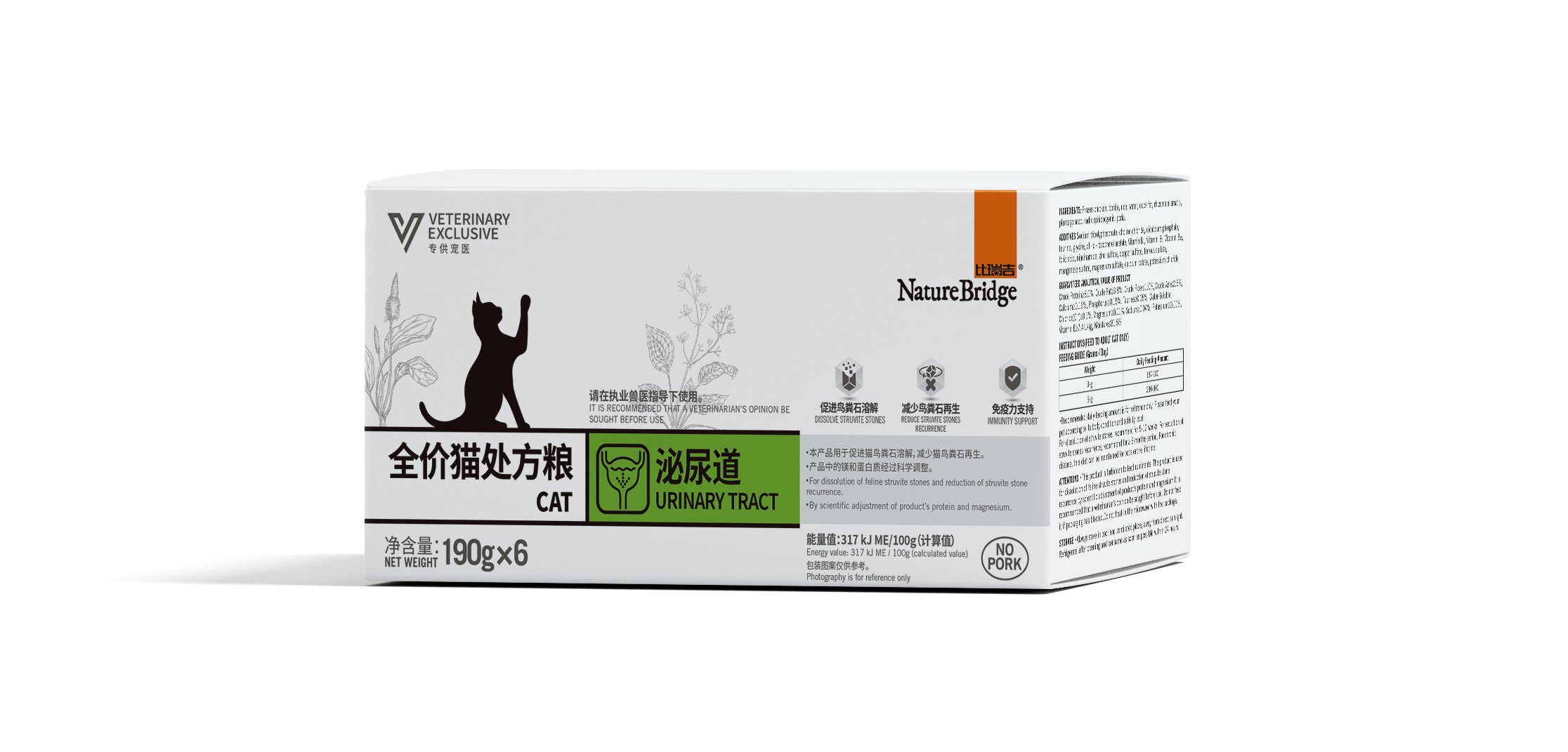 比瑞吉全價(jià)貓?zhí)幏郊Z 泌尿道  利樂(lè)佳盒